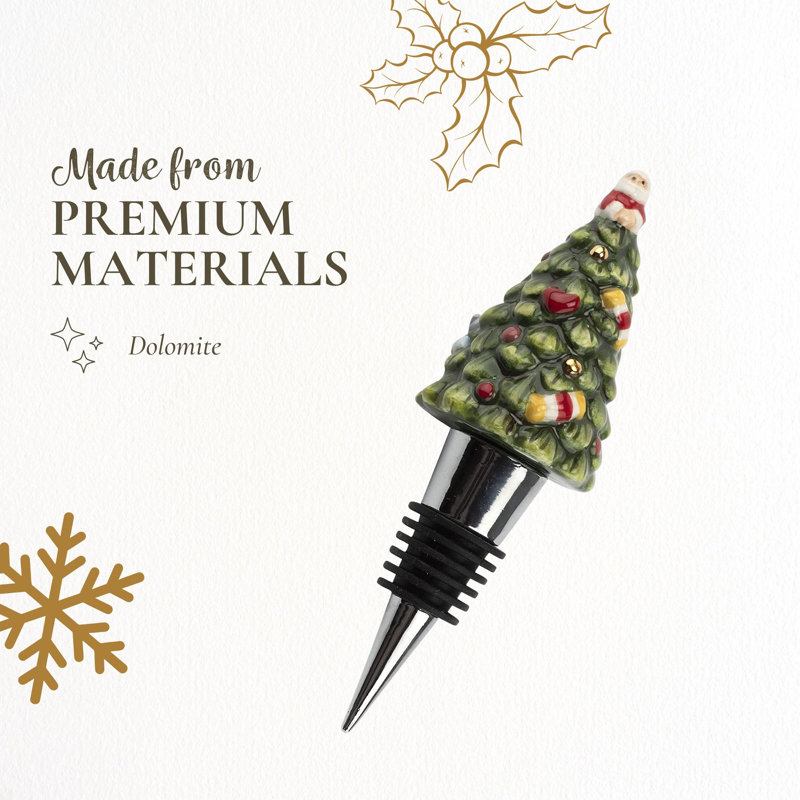 Spode Christmas Tree Figural Tree Bottle Stopper