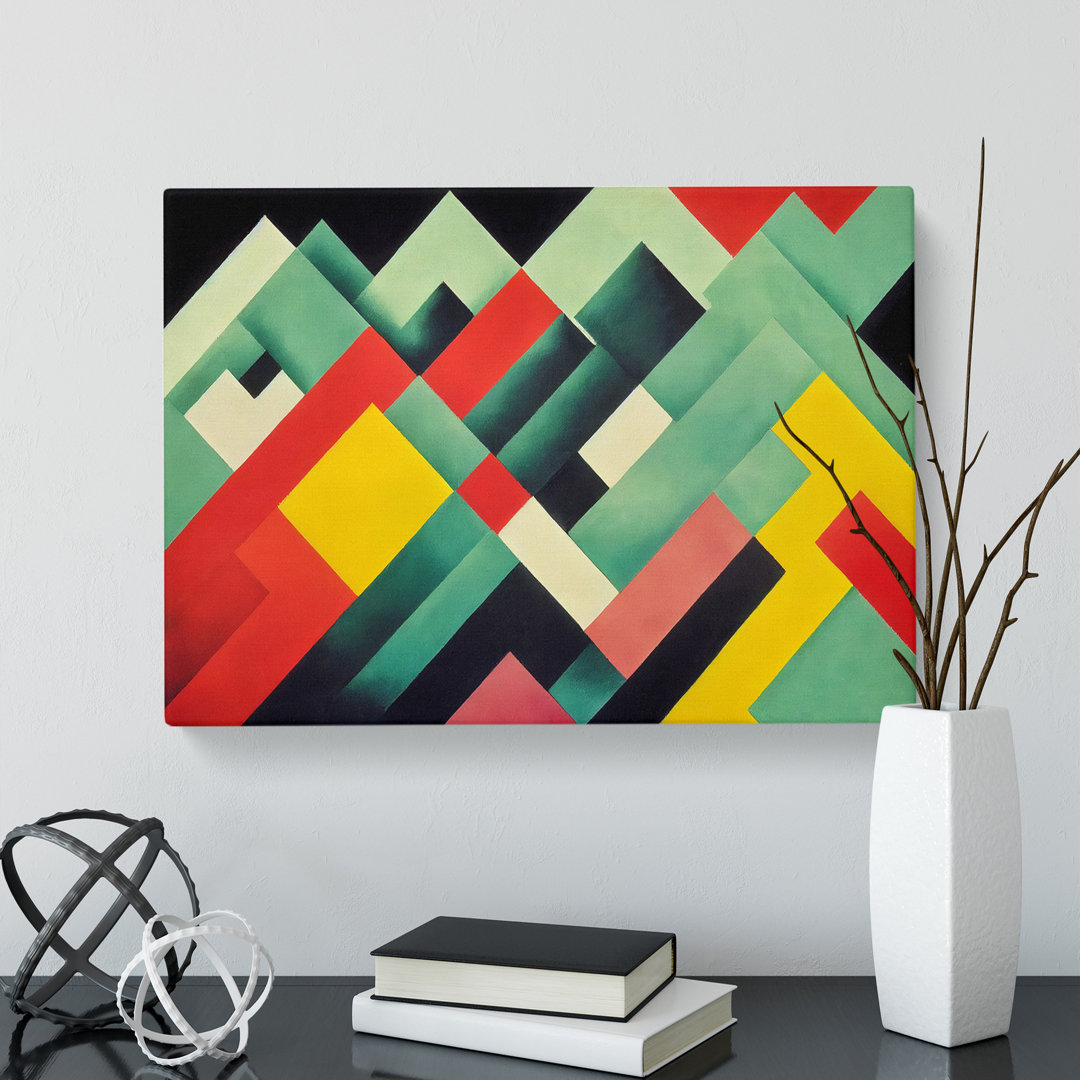 Mysterious Mountains Abstract - Wrapped Canvas