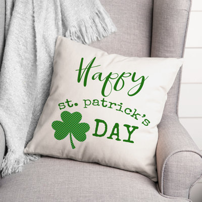 Happy St Patricks Day Throw Pillow