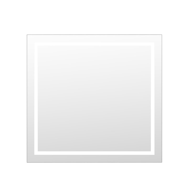 Miramar 34" x 36" Frameless LED Lighted Vanity Mirror with Dimmer and Defogger