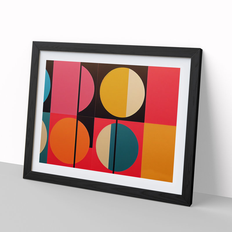Scandinavian Abstract Vol.2 - Framed Print, Black , 46cm H x 64cm W x 2cm D