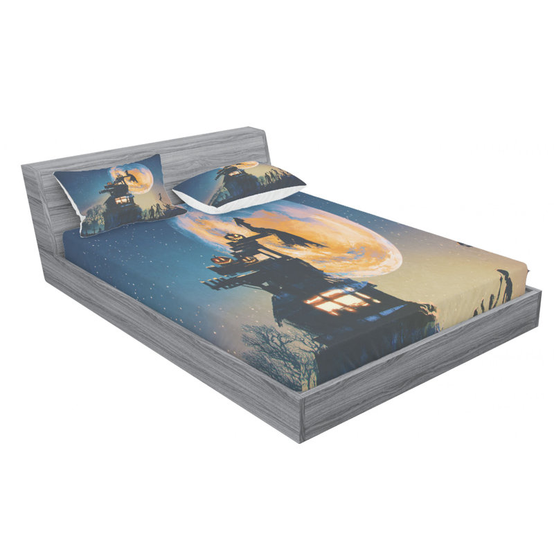 Microfiber Sheet Set, Queen Sheet Set with Fitted Sheet