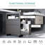 Armoire de rangement de salle de bain à roulettes HOMcom 6,25 po x 20,5 po x 28,25 po - gris-362489681