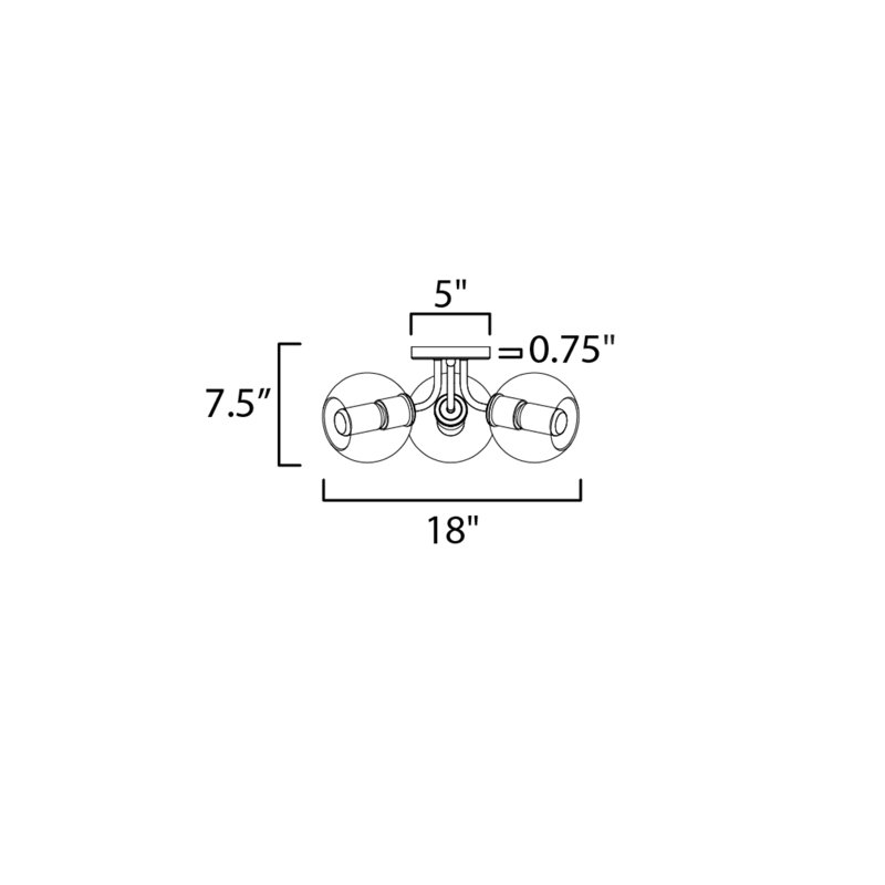 Mirianne Glass Semi Flush Mount, Natural Aged Brass
