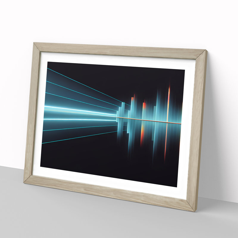 Equalizer Audio Vol.2 Abstract - Single Picture Frame Print, 34cm H x 46cm W x 2cm D, Oak