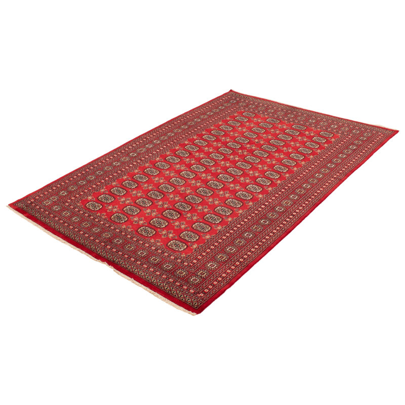 Tapis rouge foncé Finest Peshawar Bokhara 6 pi 7 po x 9 pi 7 po