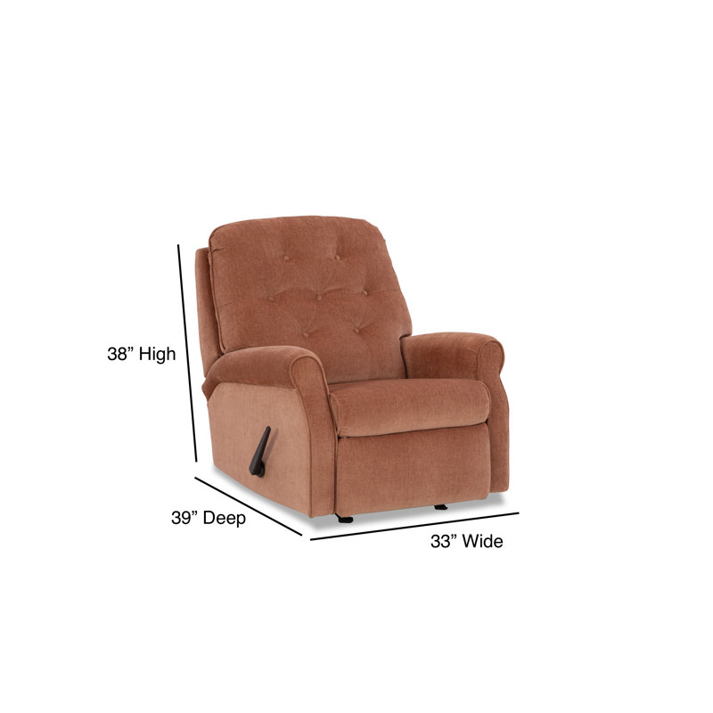 Carletto Small Scale Rocker Recliner, Orange