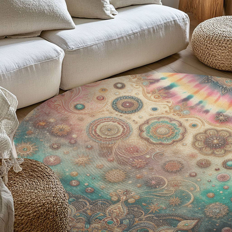 Tapis tressé Sparkling, Rond 5 pi