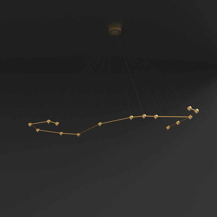 15 - Light Unique Geometric Chandelier