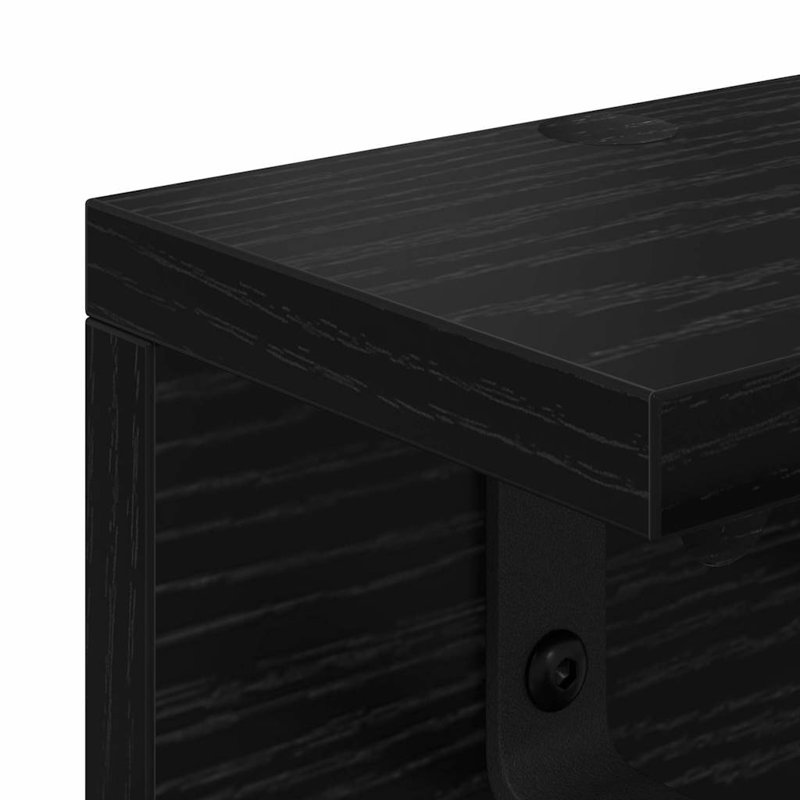 Wall-Mounted Coat Rack 80 X 10.5 X 10.5 Cm, Black Oak