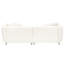 3 places avec structure en bois massif, pieds en métal, 4 coussins pour appartement, salon - blanc, coussin de siège à ressorts individuels, chambre surdimensionnée carrée de 89 po, coussin en coton Home Doll