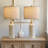 24.75'' Ceramic Table Lamp Set Bedroom Living Room Traditional Rustic Modern Nightstand Lamps