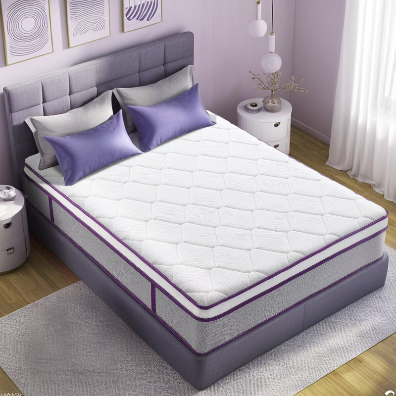 Medium Pocketed Spring Gel Memory Foam Hybrid Mattress in A Box, King, 12"