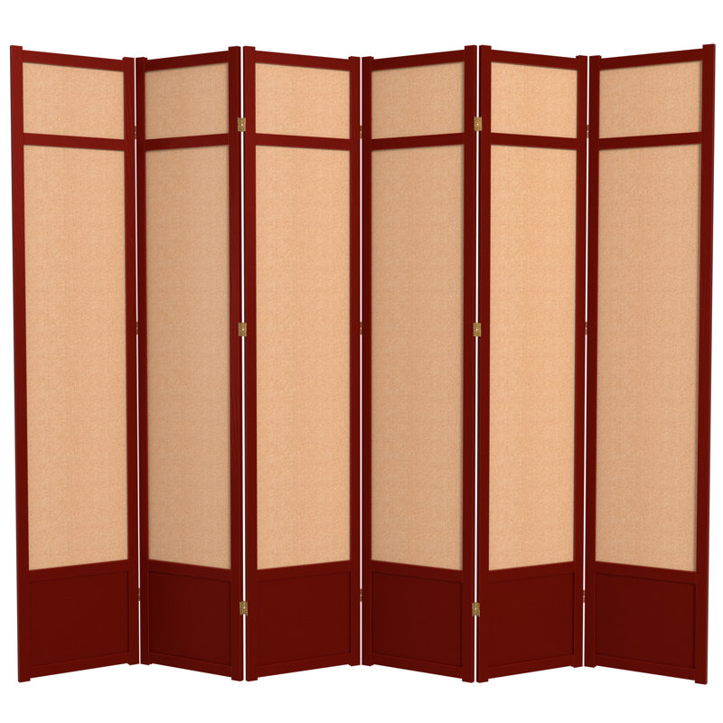 Cloison pliante Clarke, Naturel, 6 panneaux