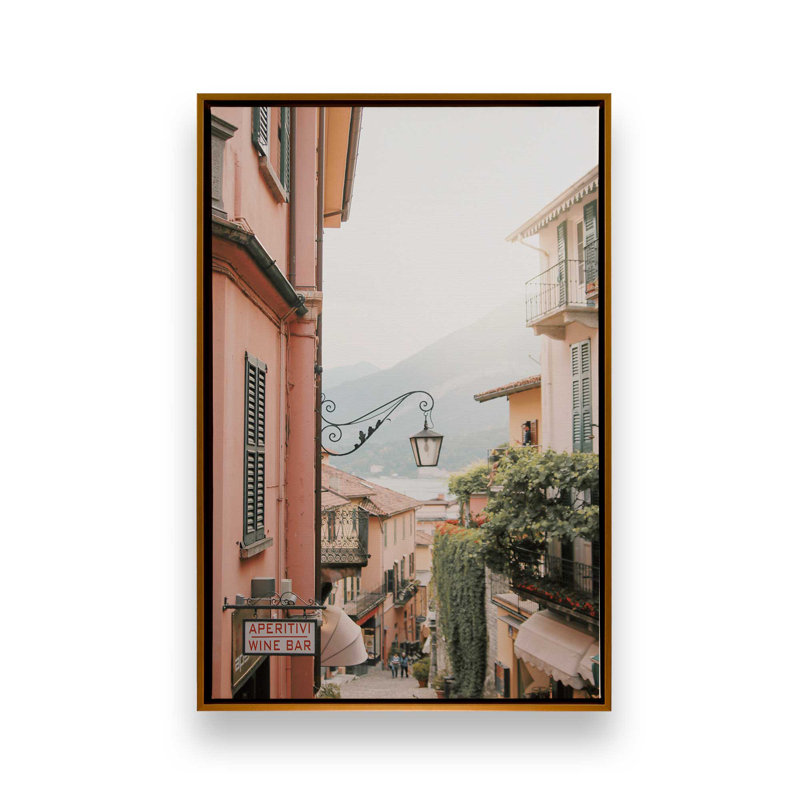Impression sur toile Bellagio, H 12,75 po x l 8,75 po x P 1,75 po, Cadre flottant or poli