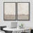 Duotone Tan Abstract Landscape Minimalist Neutral Framed Canvas 2 Pieces Print Modern Artworks-91069426-91069428