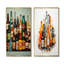 «Beer Bottles Collage», ensemble de 2 reproductions d'art sur toile-102572732-102572735