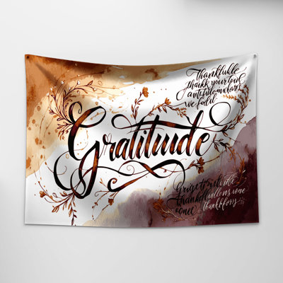 Thanksgiving Thankfulness quotes Wall Tapestry