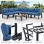 6 - Person Sectional Seating Group with Cushions-1943949605