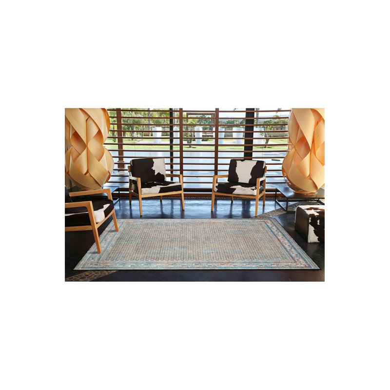 Tapis tissé multicolore à motifs géométriques modernes, Tapis de couloir 2 pi 6 po x 6 pi 7 po inclus