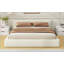 Lit tapissier beige élégant-44248987