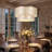 22" 4-Light Tiered Capiz Shell Drum Chandelier-6326706-6326707