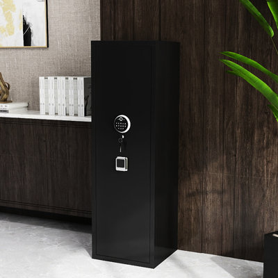 Rangement électronique noir à empreinte digitale - Accès rapide, cloison amovible, sans assemblage, pour les fusils et les pistolets