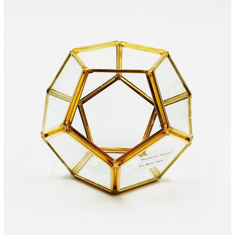 Terrarium cuivré de Norvège, Doré, H 4 po x l 4,5 po x P 4,5 po