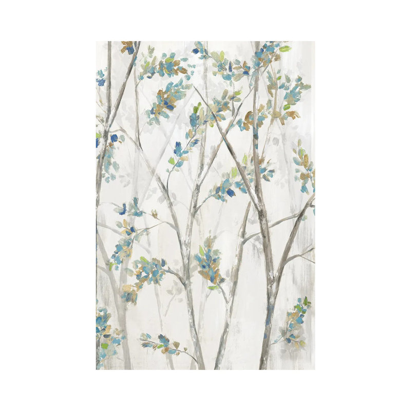 Delicat Branches par Eva Watts - Estampe numérique sur toile tendue avec châssis, H 60 po x l 40po x P 1,5 po