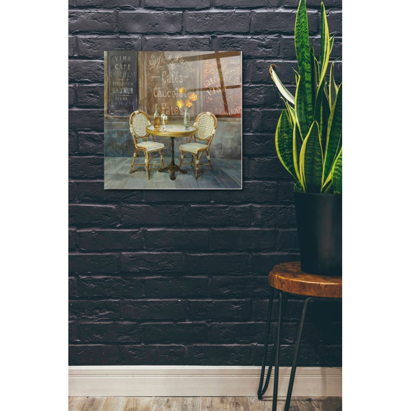 «French Cafe» par Danhui Nai, art mural en verre acrylique, H 24 po x l 24 po x P 0,12 po