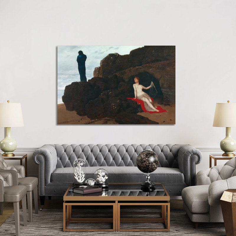 Ulysse et Calypso - ABQ85, H 40 po x l 60 po, Toile tendue, Ne s’applique pas