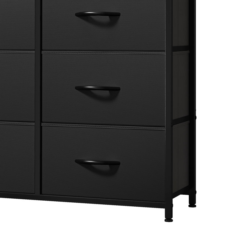 Commode double 8 tiroirs 8 tiroirs, Noir
