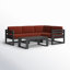 Avion 5 Piece Sectional Set - Black-1426329049-1414264034
