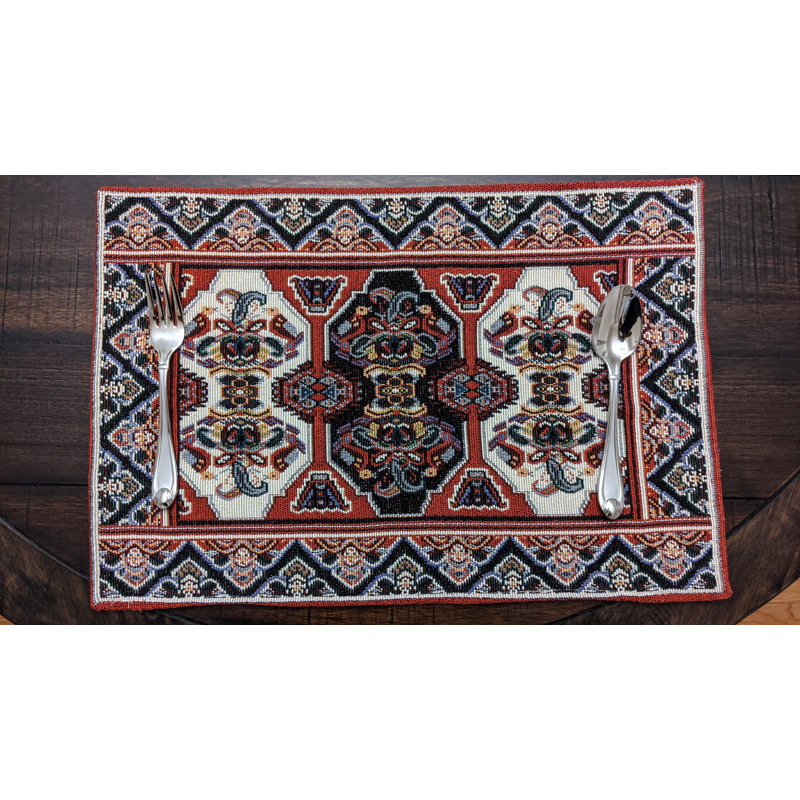 Cotton, Polyester Damask Rectangle Placemat
