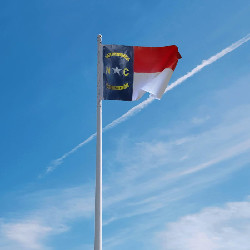 Drapeau de la Caroline du Nord brodé Anley EverStrong Series, l 36 po x H 60 po 