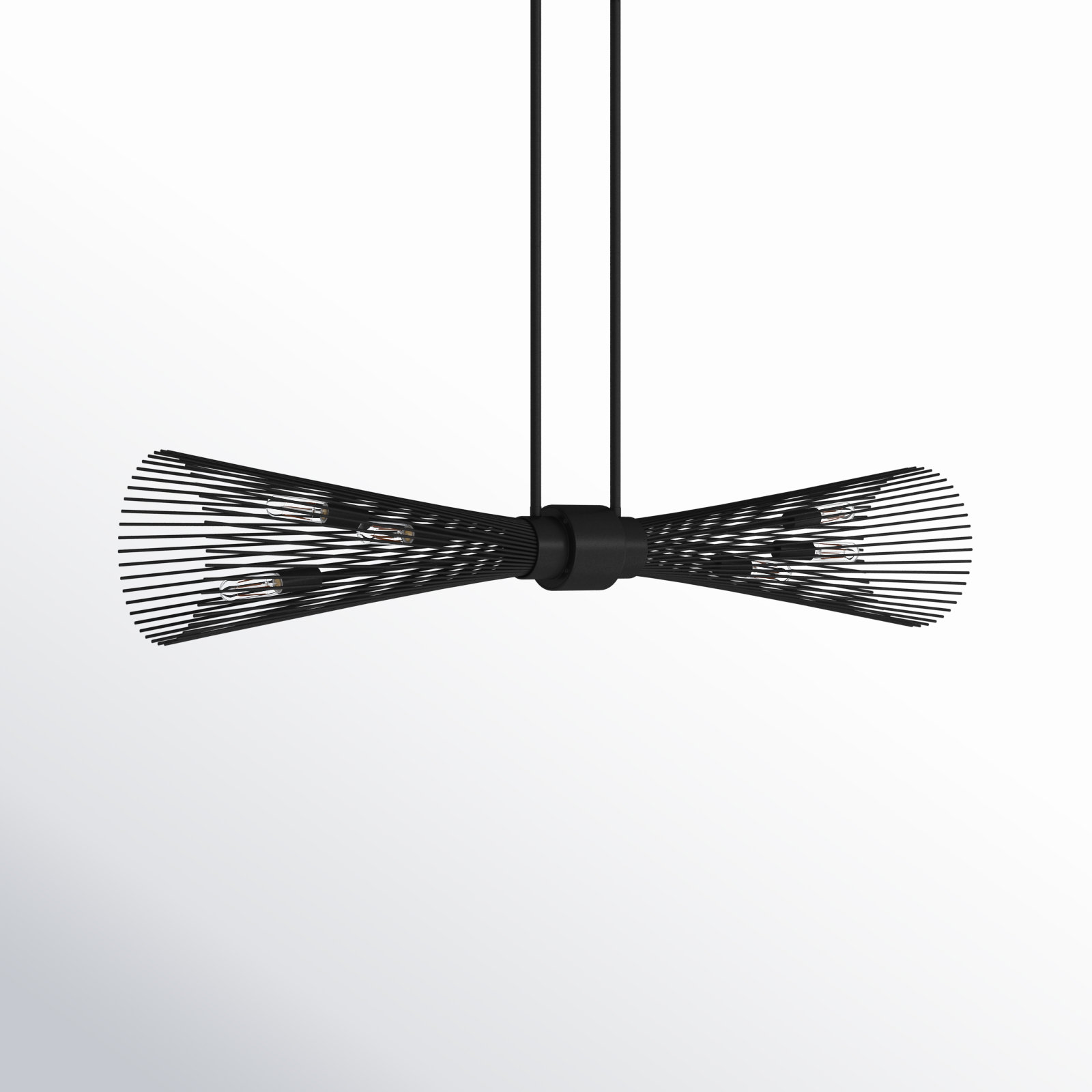Iago 6 - Light Metal Dimmable Chandelier, Black