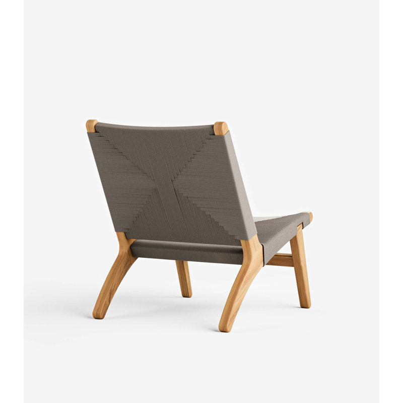 Masaya Lounge Chair, Natural / Taupe Cross Braided Cord