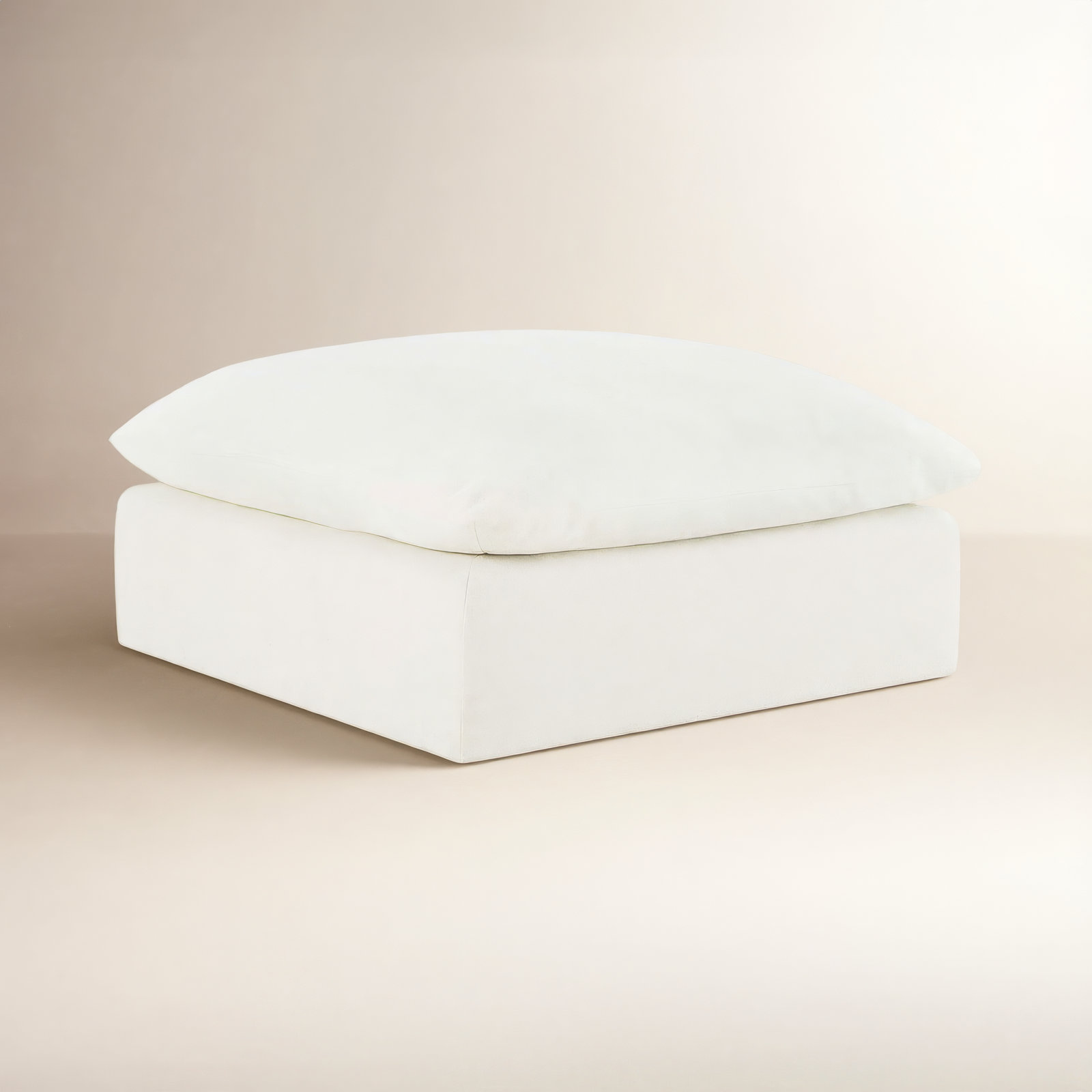  Annabella 41" Upholstered Ottoman, Elite Ivory Textured Performance Chenille