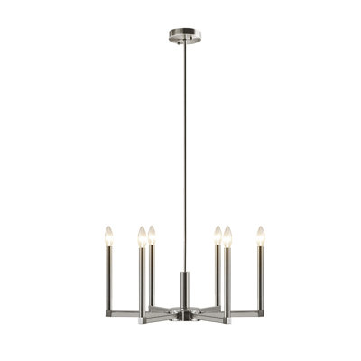 6-Light Contemporary Candelabra Styled Chandelier