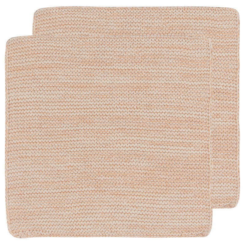 Cotton Waffle Dish Cloth Kitchen Towel, Peach