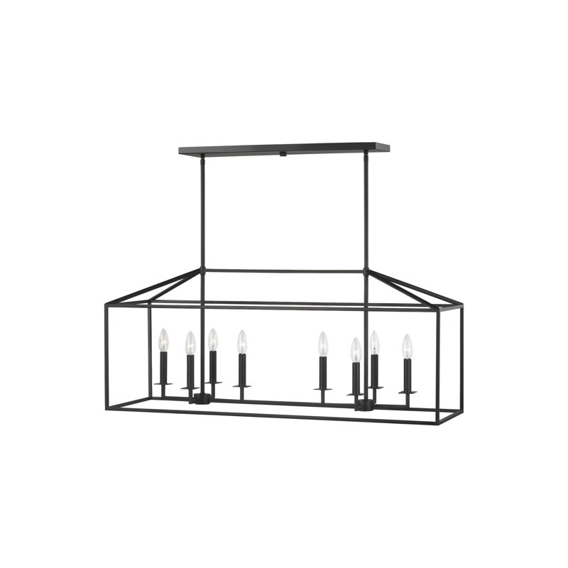 Ellis 8-Light Chandelier, Non, Nuit noire
