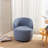 Swivel Accent Armchair Barrel Chair With Powder Coating Metal Ring-1135975690