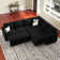 L Shaped Sofa Set Large Velvet Chenille Pullout Sofa Bed Modular Sectional Couch Convertible Sleeper