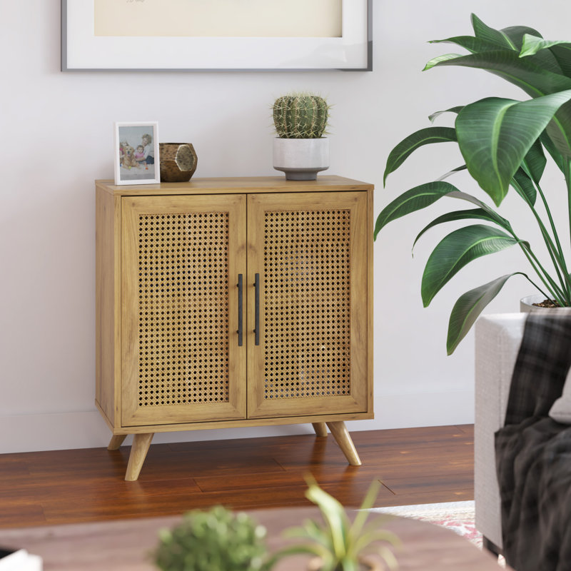 Casspi 2-Door Engineered Wood Accent Cabinet, Campbell Oak