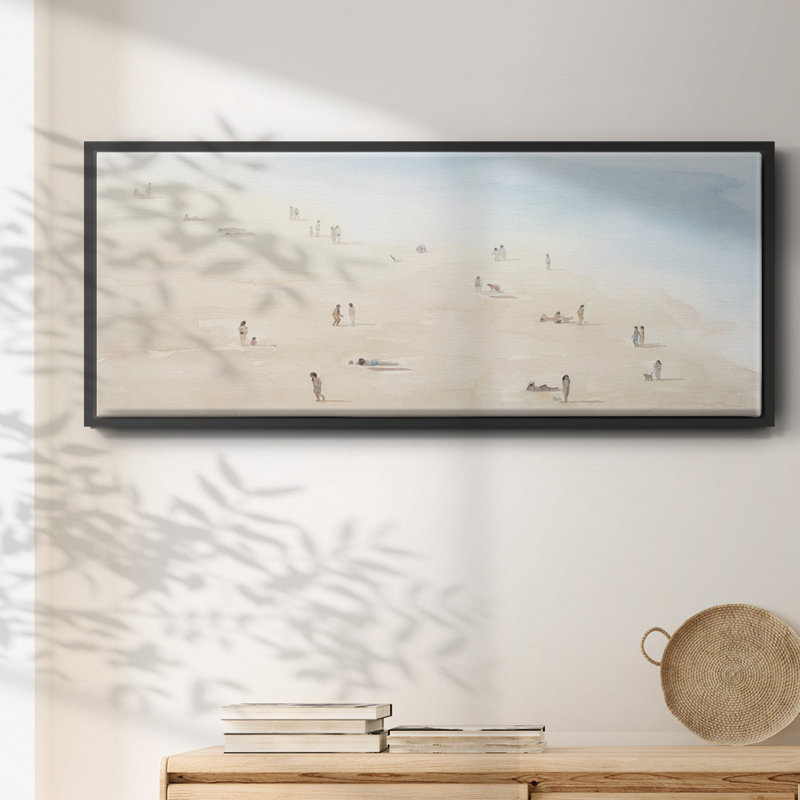 Beach Goers III- Framed Canvas, 24" H x 60" W