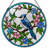 7.8"H Blue Jay Stained Glass Window Panel-1707650722