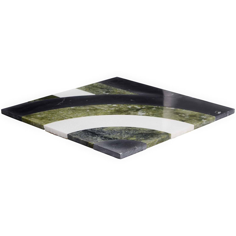 Arc 12X12 Polished Marble Mosaic, Horizontal Soul