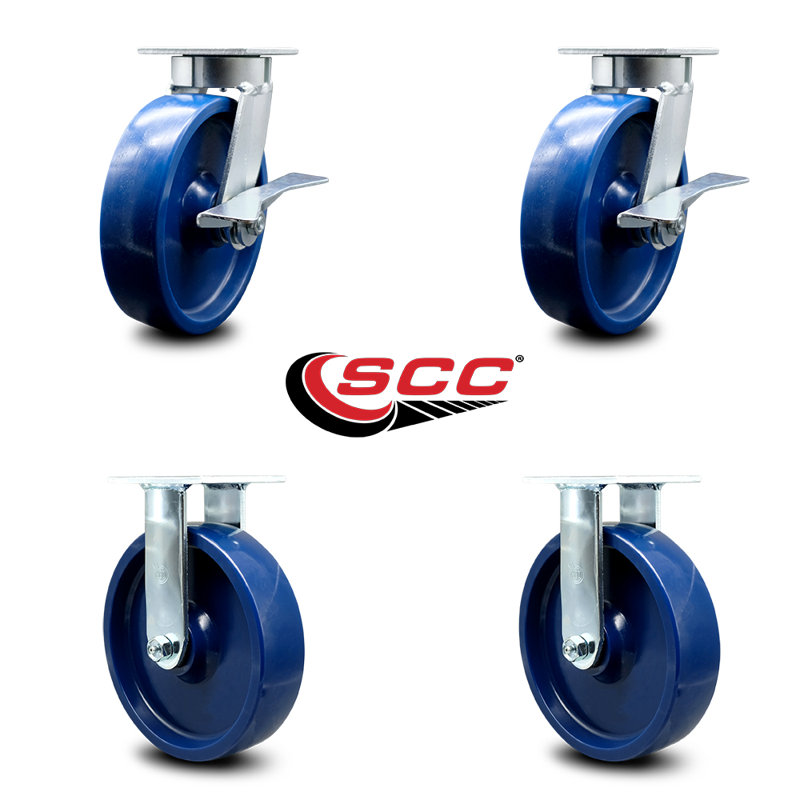 4 Piece Solid Poly Caster Set