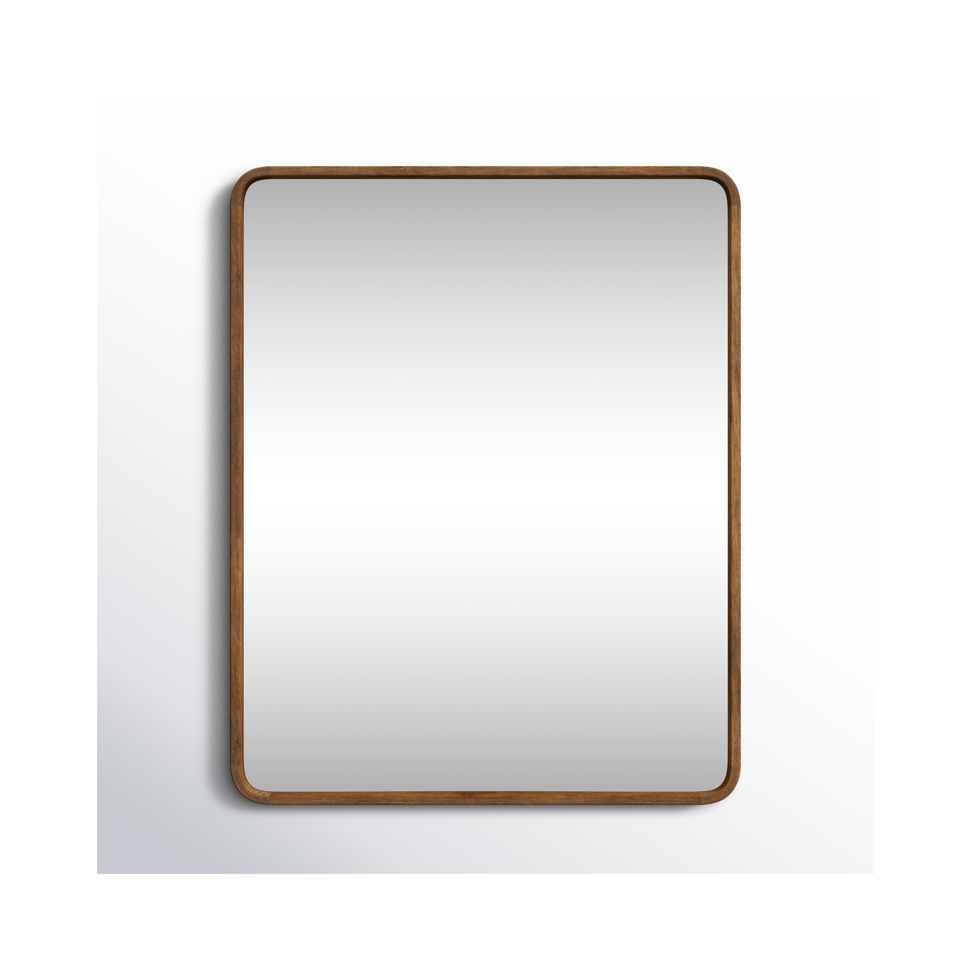 Sherman Wood Rectangle Mirror, Natural Rustic, 30" x 24"