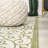 Deilani Vintage Filigree Textured Weave Green/Cream Indoor/Outdoor Rug-2008495880